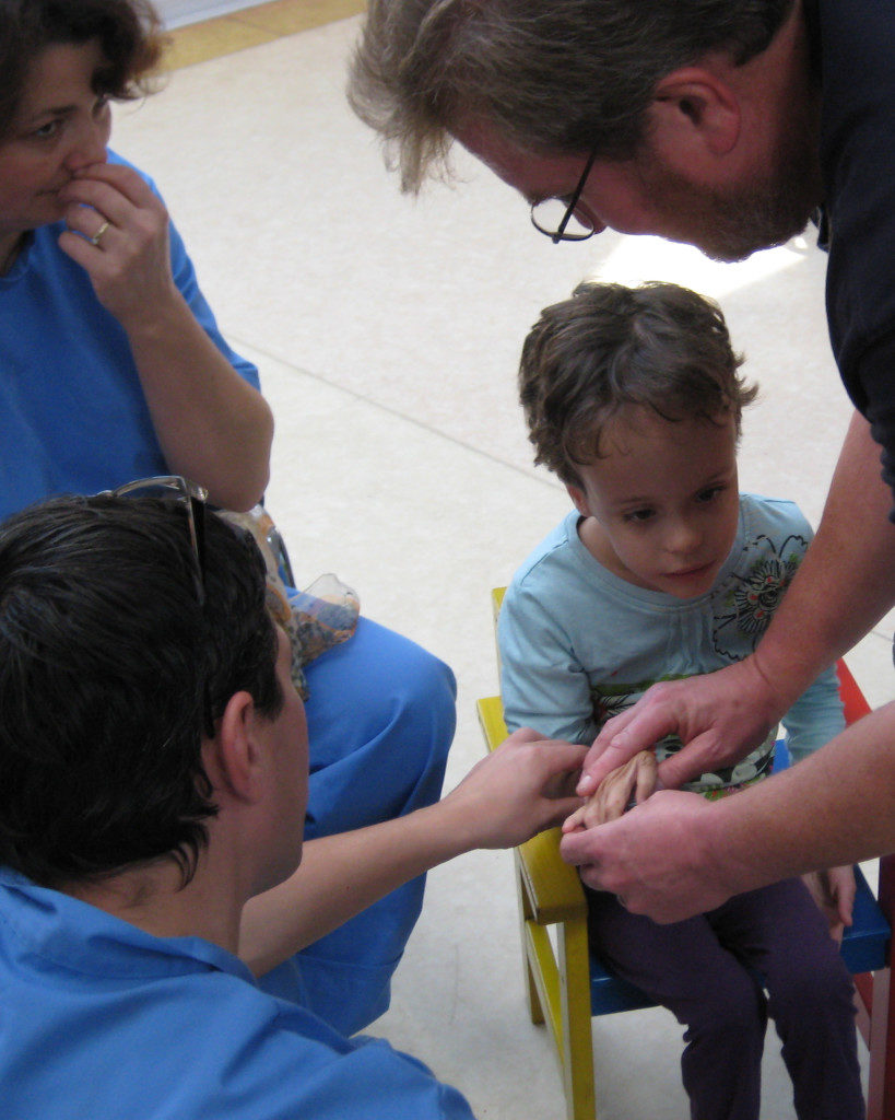 Doug working with orphan