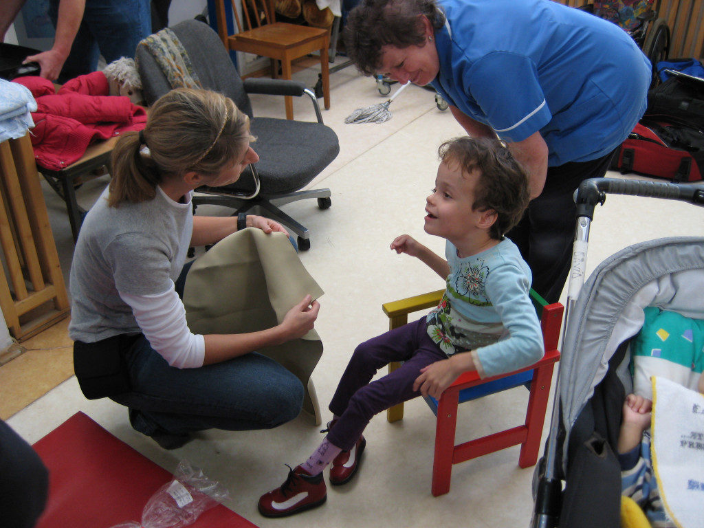 Jill working with orphan